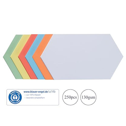 5 Star Assorted Prompt Cards Honeycomb 16.5 x 29.7 cm 130 g/m² Pack of 250 - size: 250 Stück