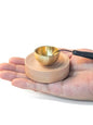 Portable Mini Singing Bowl Set Beautiful sound and look Little Tibetan Singing Bowl Set | Easy To Play | Chakra therapy, hand beaten | Creates Beautiful Sound for Healing, Meditation & Relaxation - color: Light color