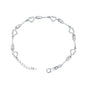 LeCalla 925 Sterling Silver Bracelet Jewelry Gift | Lightweight Italian Design Adjustable Love Bracelet | Link Chain with Lobster Claw Clasp Bracelet for Women Daughter Friendship Bracelet - color: Connecting Heart Station