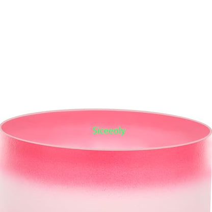 8 inch F Note 432HZ Light Pink Singing Bowl Frosted Quartz Heart Chakra Meditation Sound Healing with Durable Carrying Case Suede Striker O-ring - color: Candy Pink, size: 8 inch