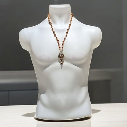 Rudraksha Mala shiv ji Mahakal Locket Rudraksha Mala Mahakal Locket Rudraksha Mala Shiva Rudraksha Mala Mahakal locket with chain - style: design 6
