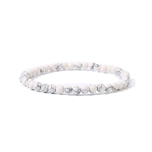 4MM Mini Gemstone Energy Bracelets Tiny Bracelet Natural Stone Statement Bracelet Charm Beaded Couples Bracelets - color: 3 colors set B