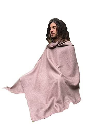 AKALIKO Meditation Prayer Shawl Pure Yak Wool Handwoven Blanket Cosy Chestnut Brown Cashmere Minimalist Simple Tibetan Lahsa Zen