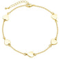 3mm Diamond Classic Tennis Bracelet for Women Dainty, Gold Jesus Cross Bracelets Trendy, 14K Gold Plated Heart/Evil Eye/Pearl/Starfish & Seashell Charm Bracelets for Women Bulk - style: 5 Heart-Gold