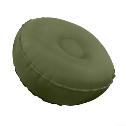 Inflatable Yoga Cushion, Portable Meditation Seat, 40D Nylon, Wear-Resisting, Quick Inflate Valve, 16x16x6 Inch, for Yoga, Fitness, Travel, Camping, (Olive green) - color: Olive green