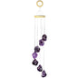 rockcloud Amethyst Raw Stones Wind Chime Home Garden Decoration Figurine - color: Dark Purple