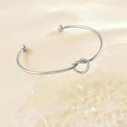 Handmade 925 Sterling Silver Bangle Bracelet Simple Silver/Gold Adjustable Cuff Bangles Durable Stainless Steel bracelet for Men &Women Daily Jewelry Gift for Anniversary Birthday Gift - color: Color 24