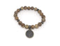 Stability and Consciousness,Picture Jasper Gemstone Bracelet,Tree of Life Bracelet,Mala Bracelet,Yoga Bracelet,Meditation Bracelet,Japa Mala