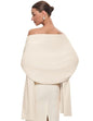 PULI Women's Pashmina Shawl Wraps for Evening Dress Large Scarf Blanket Long Wedding Bridal Winter Warm Shoulder Wrap - color: Light Cream Beige