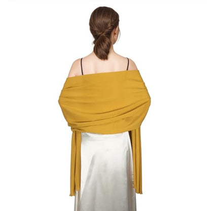 Shawl Wraps for Women Pashmina Shawls and Wraps for Evening Dresses Large Soft Scarf Winter Scarf Wedding Shawl… - color: Yellow