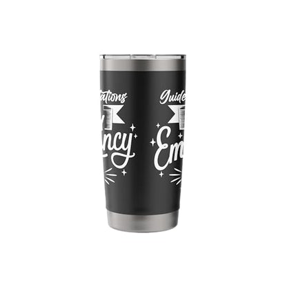 Emergency Kit for Guided Meditations Design Stainless Steel Insulated Tumbler - color: Black