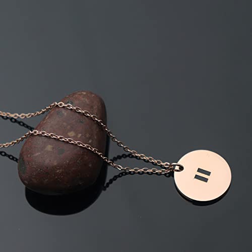 Pause Symbol Necklace for Women Meditaiton Gift Yoga Lovers Jewelry Mental Health Gift Zen Necklace - color: Pause Symbol Necklace RG