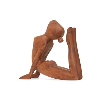 G6 Collection 8" Wooden Handmade Abstract Sculpture Art Decorative Home Decor Handcrafted Figurine Accent Decoration Artwork Hand Carved, King Cobra Pose - style: King Cobra Pose