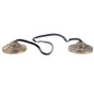 Nepalese Tingsha Finger Cymbals 4.5cm White Copper Tibetan Sound Therapy Bells Yoga Meditation Percussion Instrument for Mindfulness and Spiritual Practice