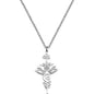 Unalome Flower Necklace Spiritual Symbol Pendant Necklace Meditation Jewelry - style: lotus necklace