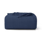 100% Cotton Waffle Blanket (Navy Blue - Twin Size - 66 * 90''), Pre-Washed and Anti-Shrinkage Soft Lightweight Bed & Couch Blanket, 380 GSM Waffle Weave Throw Blanket for All Seasons - color: Navy Blue, size: Twin (66"*90")