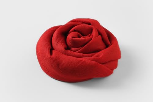 Pashmina Shawl Party Wraps Evening Dress Bridesmaid Long Cotton Scarves for Wedding - color: Wine Red 12