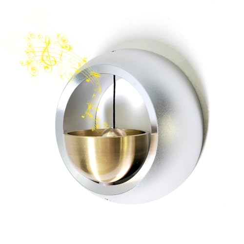 Shopkeepers Bell for Door Opening, Door Chime for Business When Entering, Easy to Install Magnetic Doorbell, Unique Business Decorations and Entrance Hanging Decorations- Creative Gift (Silver) - color: Silver