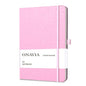 ONAVIA A5 Hardcover Notebook Journal, College Ruled Lined Notebook for Work, Office Meetings, Journaling, Planning & Daily Writing, 160 Pages (80 Sheets), 5.8 x 8.3 in, Pink - color: Pink