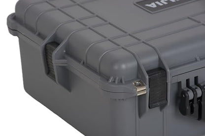 MEIJIA Portable All Weather Waterproof Protective Hard Case,Compact Camera Case with Customizable Fit Foam,Fit Use of Drones,Camera,Equipments,20.62 x16.85x8.11inches(Grey) - color: Grey