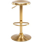 Adjustable Bar Stool, Swivel Round Metal Airlift Barstool, Backless Counter Height Bar Chair for Kitchen Dining Room Pub Cafe, 1 pc (Gold) - color: Gold, size: 1 pc