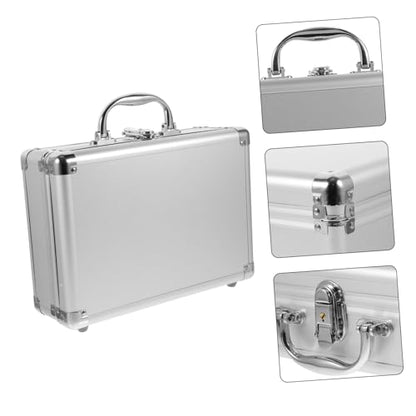 Housoutil Aluminum Alloy Hard Storage Briefcase Sponge Inserts Multi-purpose Tool Case for Cameras Instruments and Cosmetics Design for