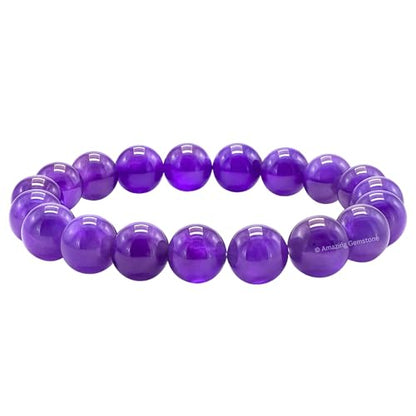 Amazing Gemstone Crystal Bracelet for Women Men's Gifts - Protection Healing Crystal Bracelet - 8mm Gemstone Beaded Stretchable Bracelet Pulseras Para Hombres Mujer Stocking Stuffers Mothers Day Gift (Amethyst) - color: Amethyst