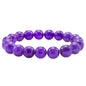 Amazing Gemstone Crystal Bracelet for Women Men's Gifts - Protection Healing Crystal Bracelet - 8mm Gemstone Beaded Stretchable Bracelet Pulseras Para Hombres Mujer Stocking Stuffers Mothers Day Gift (Amethyst) - color: Amethyst