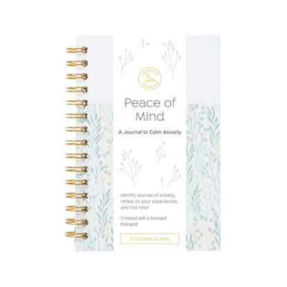 Peace of Mind: A Journal to Calm Anxiety (Eucalyptus Green, Linen/Leatherette) | Anxiety Relief | Mental Health Journal | Anxiety Self-Help Journal | Anxiety Coping Journal