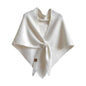 Women's Solid Color Shawl Pashmina Shawl Wraps Cashmere Feel Blanket Scarves Fashion Scarf for Women Gifts - color: White