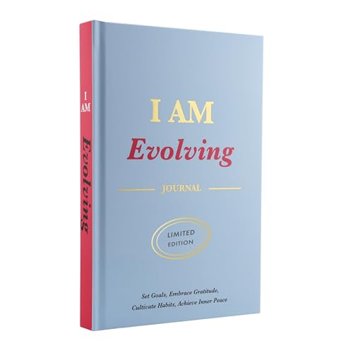 Daily Gratitude, Goal Setting & Habit Tracker Journal for Women & Men with 9-Point Emotional Wellness Scale — iAmEvolving™ 288-Page Hardcover Personal Growth Planner (Columbia Blue Cover) - color: Columbia Blue