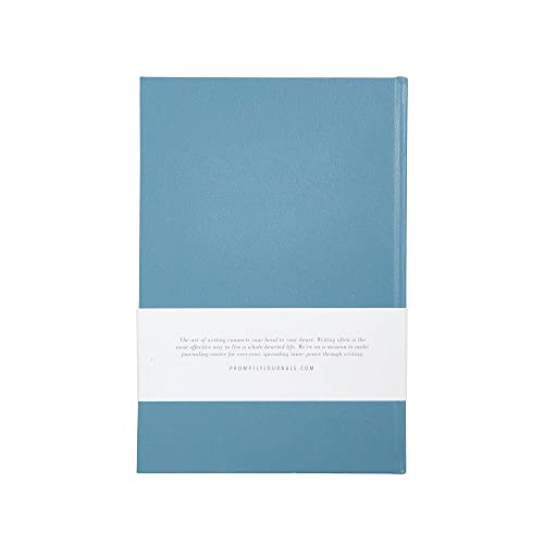 Blank Journal: THINK/BELIEVE/FEEL (Dusty Blue, Leatherette) | Layflat Notebook | Ruled Journal | Journal Notebook | Gifts for Women and Men - color: Dusty Blue - BELIEVE