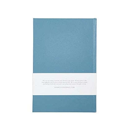 Blank Journal: THINK/BELIEVE/FEEL (Dusty Blue, Leatherette) | Layflat Notebook | Ruled Journal | Journal Notebook | Gifts for Women and Men - color: Dusty Blue - BELIEVE