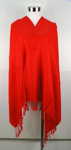 Tapp Collections™ Premium Pashmina Shawl Wrap Scarf - color: Candy Apple Red