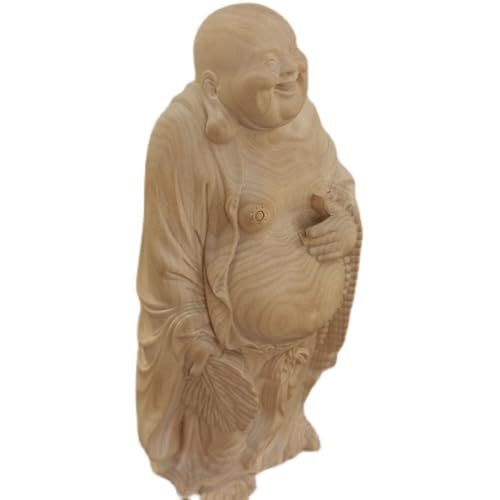 Wooden Statue, Buddha Statue, Handmade Wood Carving Decoration, Boxwood Tree, Vintage Decoration, Desktop Decoration, Living Room, Bedroom, Office, Furniture, Feng Shui Sculpture