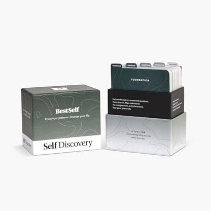 BestSelf Self-Discovery Deck - 50 Daily Prompts for Positive Affirmations & Personal Growth. Engage in Daily Thought & Improve Yourself!