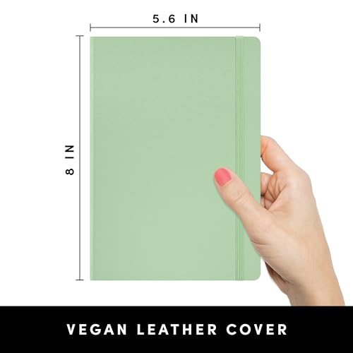 PAPERAGE Lined Journal Notebook, Hardcover Journal for Women & Men, 160 Pages, (5.6 in x 8 in), College Ruled Journaling Notebook for Work, School Supplies & Note Taking, (Sage Green) - color: Sage Green, style: A. Lined
