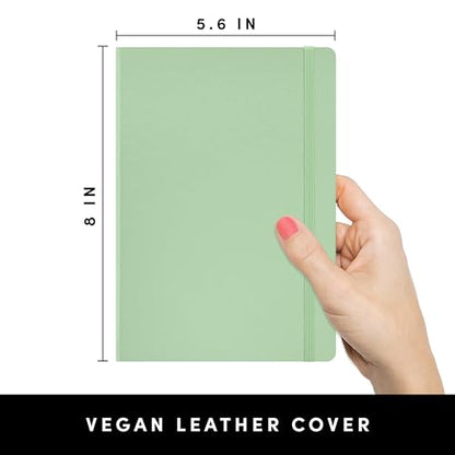 PAPERAGE Lined Journal Notebook, Hardcover Journal for Women & Men, 160 Pages, (5.6 in x 8 in), College Ruled Journaling Notebook for Work, School Supplies & Note Taking, (Sage Green) - color: Sage Green, style: A. Lined