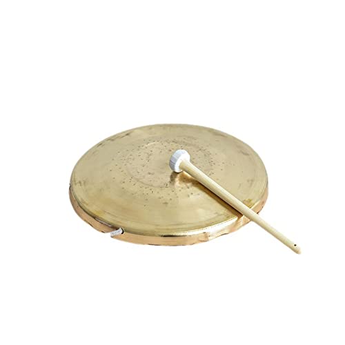 Desktop gong Percussion Instruments Zen Decor Includes Mallet and Lanyard/Authentic China/Focused on Tone/Selected Handcrafted Quality/Perfect for Sound Restoration Home or Office - color: 2, size: 32cm