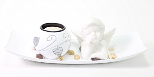 Zen Tabletop Love Angel Cupid Rock Candle Holder Home Decor Relaxing Tranquility Gift (idea for Valentine's Gift)