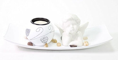 Zen Tabletop Love Angel Cupid Rock Candle Holder Home Decor Relaxing Tranquility Gift (idea for Valentine's Gift)