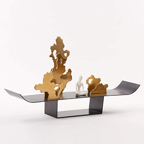 New Chinese Zen Metal Rockery Ornaments Dry Landscape Tea Room Living Room Entrance Hotel Home Decoration