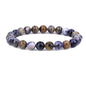 Keleny Gem Semi Precious Gemstones 8mm Natural Quartzite Stone Round Beads Crystal Stretch Bracelet 7 Inch Unisex - color: Multicolor Aquatic Opal Jasper
