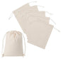 100 Percent Cotton Drawstring Bags, Reusable Quality with Double String, For Pantry Gifts Kitchen - Pack of 6 (Natural Beige, 5 x 7 Inch) - color: Natural Beige, size: 5 x 7 Inch