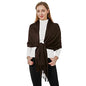 Soft Silky Pashmina Shawl Wraps Solid Colors Scarf for Wedding Evening Dresses - color: P-dark Coffee