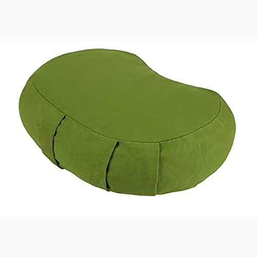 Yoga Meditation Cushion, Zabuton Meditation Pillow, Yoga Bolster/Pillow, Floor seat, Zippered Organic Cotton Cover, Natural Buckwheat - color: Green, size: 16.9*10.6*5.5inch