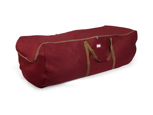 Covermates Keepsakes Storage Duffel Bag, Heavy Duty 600D Polyester, Reinforced Handles, ID Window, Dual Zipper Closure, Closet Garage Attic Organization for Bulky Items, Red - color: Red Heavy Duty Polyester, size: 60W x 28D x 22H