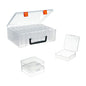 18 Pieces Small Plastic Craft 0rganizers and Storage, Transparent Box with Hinged Lid for Storage of Jewelry, Diamonds, DIY Art Craft Accessory