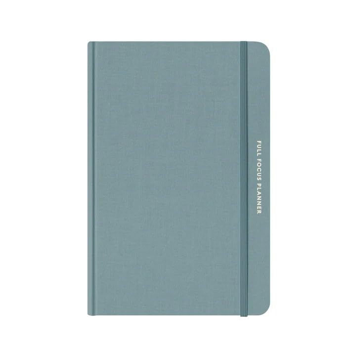 Full Focus Sea Blue Linen Planner by Michael Hyatt - The #1 Daily Planner to Set Annual Goals, Increase Focus, Eliminate Overwhelm, and Achieve Your Biggest Goals - Hardcover - color: Sea Blue