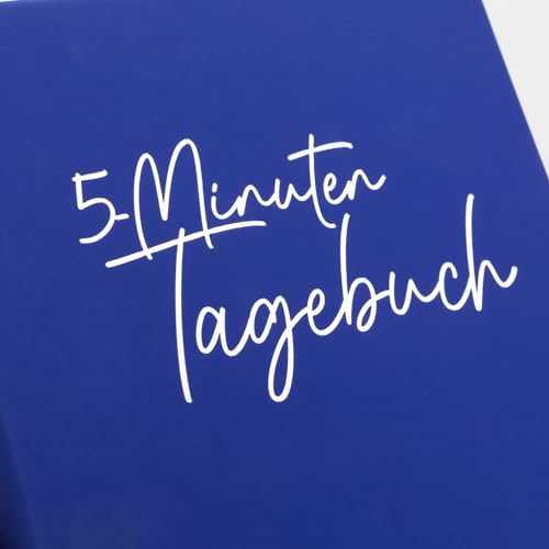 Idena 10857-5 Minute Diary in Blue, Gratitude Diary with 160 Pages, Mindfulness Diary Approx. 16 x 19.7 cm